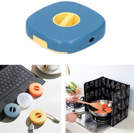 Enrouleur de câble portable, enrouleur de fil rotatif, organisateur de rangement de câbles pour la maison et le bureau (1/5)