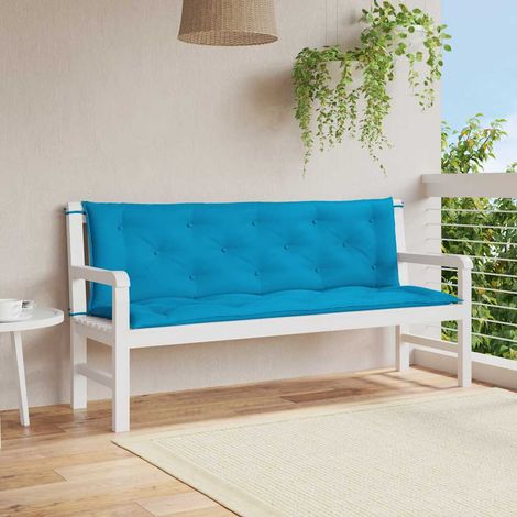 Gartenbank-Auflage Hellblau 150x(50+50)x7 cm Oxford-Gewebe (1/5)