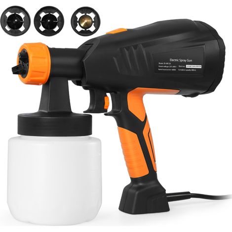 Pistolet à peinture électrique HVLP 400 W orange et noir UE (1/5)
