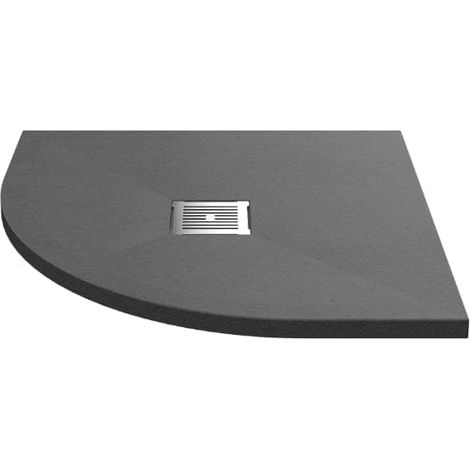 Nuie Slimline Grey Slate Effect Quadrant Shower Tray 800mm x 800mm (1/5)