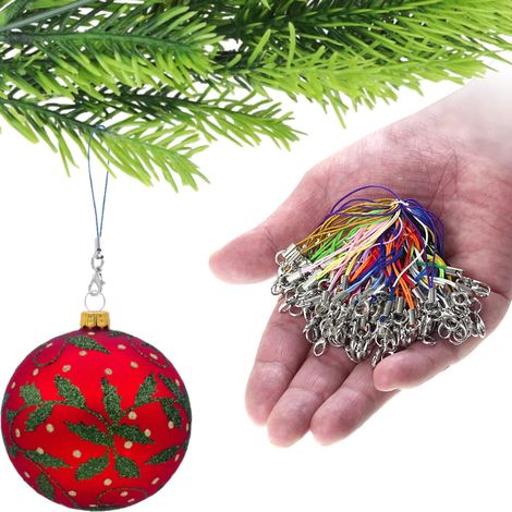 Ganci decorativi per palline, ornamenti, decorazioni, decorazioni natalizie, 100 pezzi.