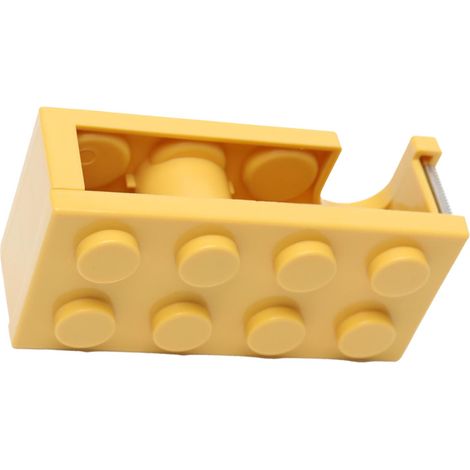 Joli coupe-ruban adhésif jaune en forme de bloc pour porte-ruban de bureau, idéal pour l'école/le bureau/les études. (1/5)