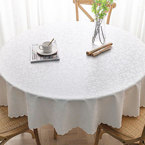 Nappe ronde Jacquard, nappe en superfibre imperméable, nappe pour usage extérieur et intérieur