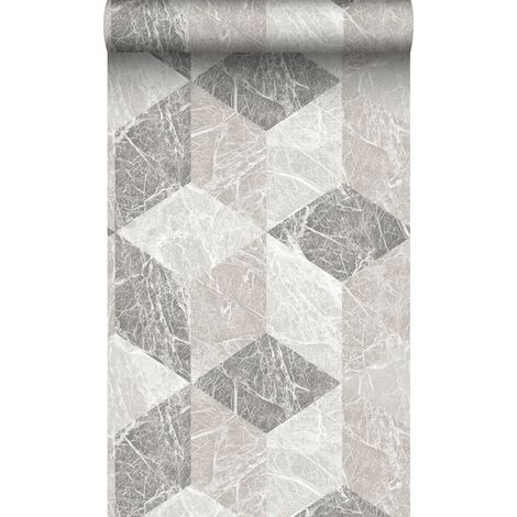 papier peint motif marbre 3D beige et taupe  - Origin Wallcoverings (1/5)