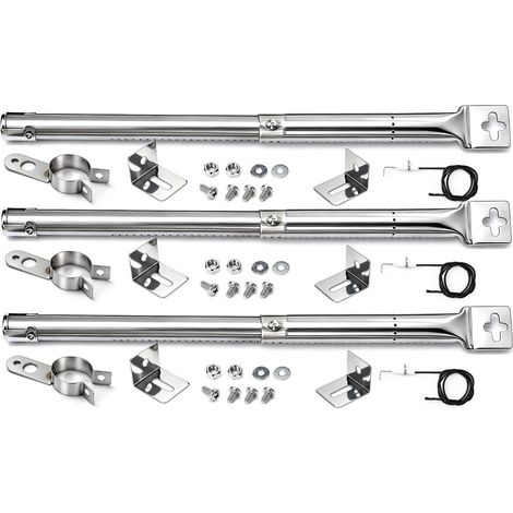 31-45cm Brûleur Universel Pièces détachées pour Triton 2, Enders Monroe, Tepro, Campingaz, Taino, Proficook, Barbecook, Brûleur Tubulaire Réglable, 3 pièces (1/5)