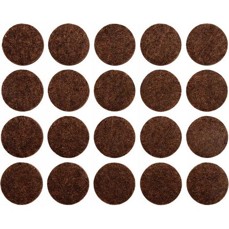 Filzgleiter 17 mm Blisterverpackung - 25 Stück XL braun