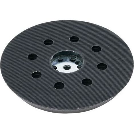 Disque abrasif à vibration excentrique, diamètre 125 mm, 8 orifices, dureté moyenne, idéal pour ponçage avant peinture et enduit, couleur grise, classe énergétique A+ (1/5)