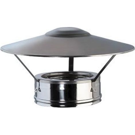 Cheminée é double paroi avec chapeau de pluie  130-180 mm