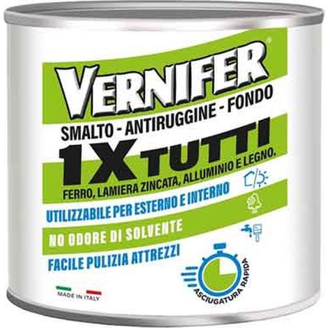 SMALTO ANTIRUGGINE FONDO '1XTUTTI' VERNIFER 500 ml - Antracite antichizzato