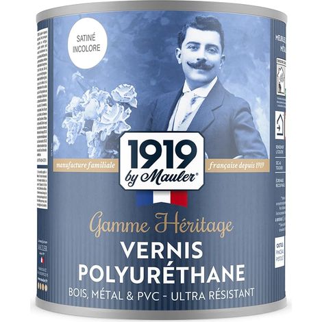Vernis Polyuréthane Bois, Métal, PVC - Satin Incolore 1L (1/5)