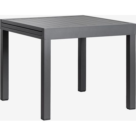 Table de jardin 90-180x90 cm extensible en aluminium Starmi SKLUM Gris Graphite (1/5)