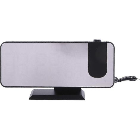 Réveil projecteur pour chambre à coucher, réveil projecteur à fixation plafond avec affichage LED numérique de la température et de l'humidité. (1/5)