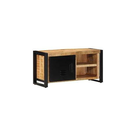 Meuble TV 80x30x40 bois massif de manguier brut (1/5)