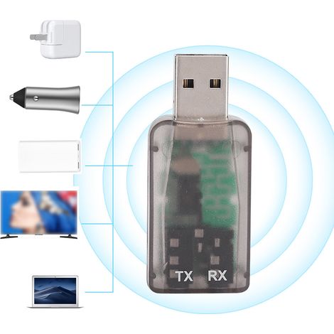 Émetteur Récepteur Bluetooth 5.0 Voiture, Adaptateur Audio sans Fil pour Autoradio et Haut-parleurs (1/5)
