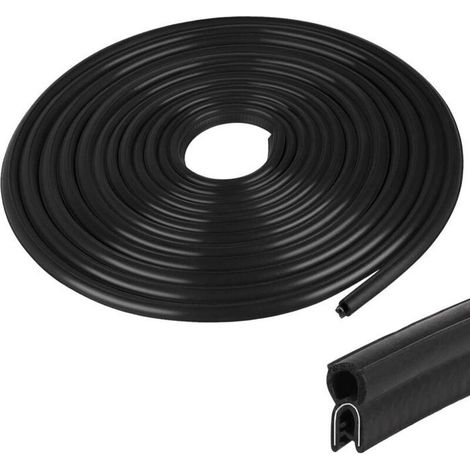 Burlete de goma EPDM negro de 6 metros para puertas, requiere adhesivo, apto para autocaravanas, camiones, garajes, maquinaria, etc., con excelente resistencia al agua. (1/4)