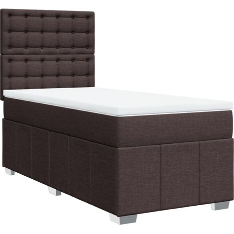 Maison Exclusive - Boxspringbett mit Matratze Dunkelbraun 100x200 (1/5)