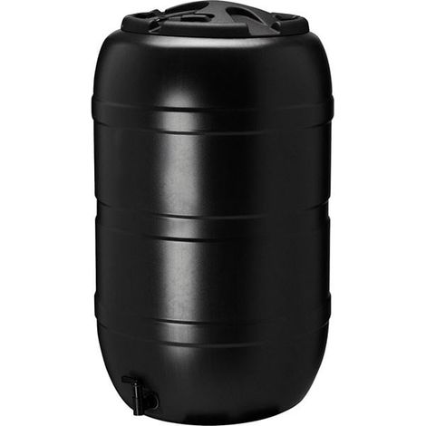 Récupérateur d'eau de pluie tonneau 120 litres – Résistant aux UVs – Couvercle verrouillable – Robinet inclus – Nature