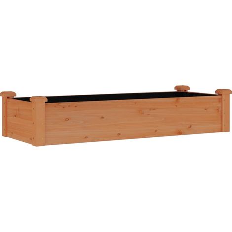 Hochbeet mit Einsatz Braun 120x45x25 cm Massivholz Tanne vidaXL