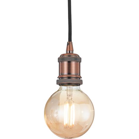 Sospensione Rustica-Country Frida Metallo Rame 1 Luce E27 (1/3)