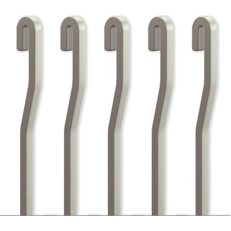 Pack 5 tiges 150 cm ALU Aluminium 4x4 mm en S pour cimaise (1/4)