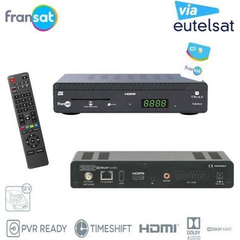TRIAX RÉCEPTEUR THR 7610 HD FRANSAT (EUTELSAT 5° OUEST) + CARTE FRANSAT