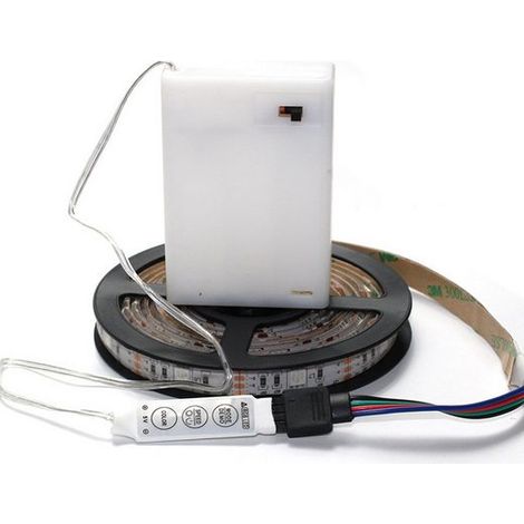 Ruban LED, Bande LED, LED Stripe Changement de couleur, manuel trois boutons, étanche, 0.5M, KINSI (1/4)