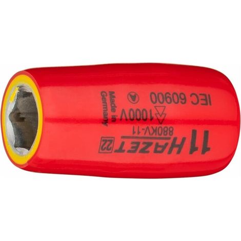 Jeu de clés à douille hexagonales 880KV-11 carré creux 10 mm (3/8 pouce) hexagone extérieur profil de traction 11 mm HAZET (1/4)