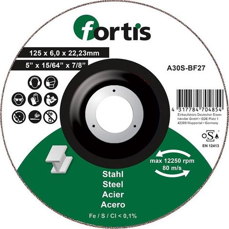 Muela Acero 125 x 60mm FORTIS