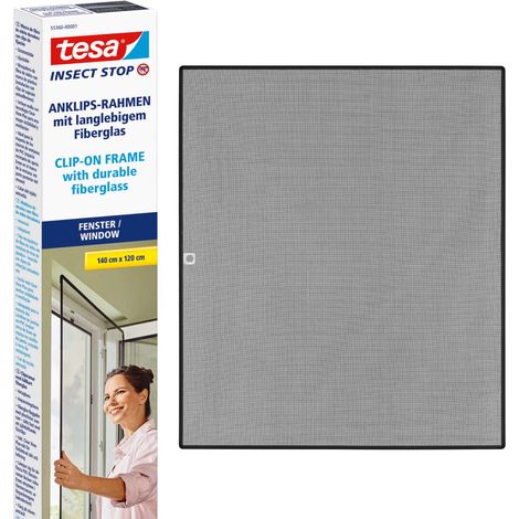 Tesa Insect Stop Insektenschutzgitter anthrazit 1200x1400 mm