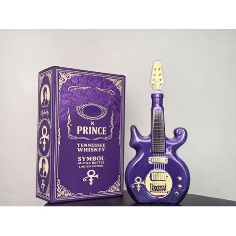 (Emballage en boîte couleur) Carafe en verre Prince Purple Guitar 350 ml, bouteille de whisky inspirée d'une légende de la musique, objet de collection pour les fans de rock star et la décoration de b (1/5)