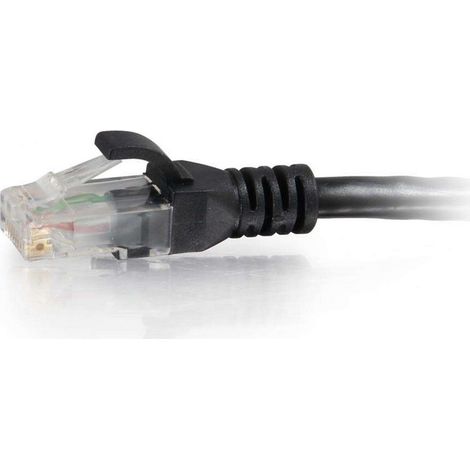 Cbl/0.3M Black CAT6 Snagless UTP Patch C2G Cat6 Booted Unshielded (UTP) Network Patch Cable - Cordon de raccordement - RJ-45 (M) pour RJ-45 (M) - 30 cm - UTP - CAT 6 - moulé, sans crochet, bloqué - no