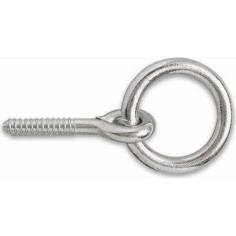 Burgaud Anillo de cuadra acero galvanizado blanco 10x60 mm