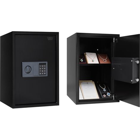 WestWood Small Security Safe Box 42.7L Steel Money Locker Tin with Code & Key (1/5)