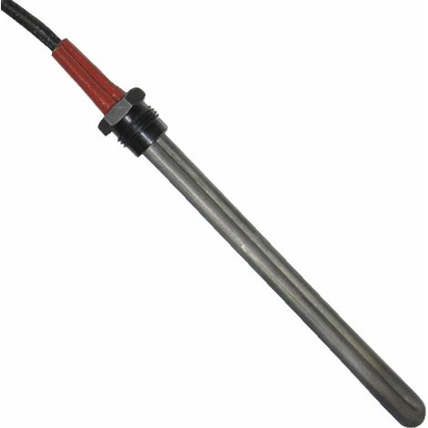Diff – Bougie fileté 3/8' 250W 145mm – Conception robuste pour chauffage – Câble 200mm avec faston mâle – Épaisseur 13x5mm