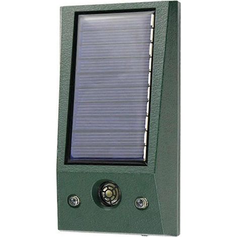 Répulsif à ultrasons solaire pour animaux avec trou de suspension, étanche, pour oiseaux et souris, détecteur de mouvement et répulsif LED. (1/5)