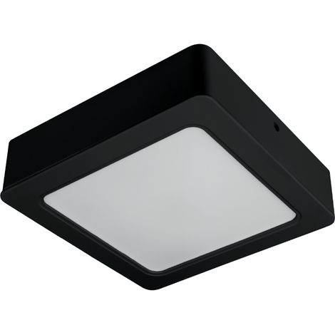 LED-Deckenleuchte für Badezimmer, 18 W, 2-in-1, Aufputz-/Einbauleuchte, quadratisch, schwarz, Schutzart IP54, DPM (1/5)
