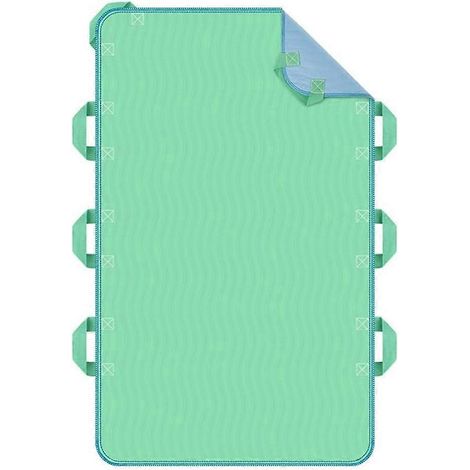 Set aus 2 Positionierungsmatten mit den Maßen 86 x 132 cm und 8 Griffen, wasserdicht und wiederverwendbar, für Patienten/ältere Menschen unterwegs. (1/5)
