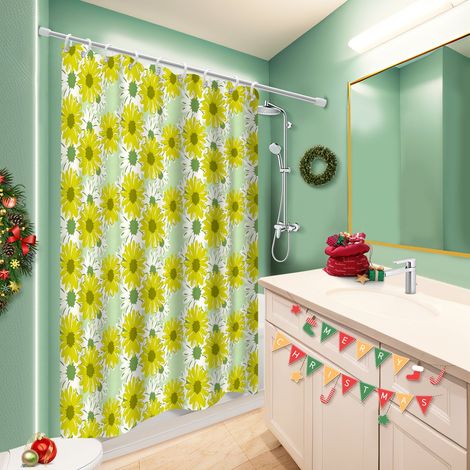 Rideau de bain en polyester 180x180 tissu respirant rideau étanche pour appartement (1/5)