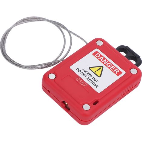 Câble de consignation LOTO réglable avec verrouillage automatique en acier inoxydable pour électricité (1/5)