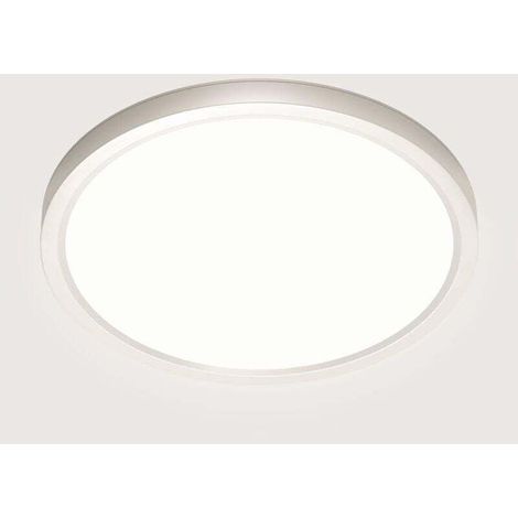 Plafonnier LED, 28 W, 4500 K, plafonnier LED moderne pour pièces, blanc neutre, étanche IP44, 22 cm, convient pour salle de bain, chambre, cuisine, salon, balcon, couloir [Classe énergétique] (1/4)