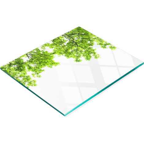 Dekoratives Glasbrett zum Servieren von Snacks, Eichenblattmuster, 60 x 52 cm (1/5)