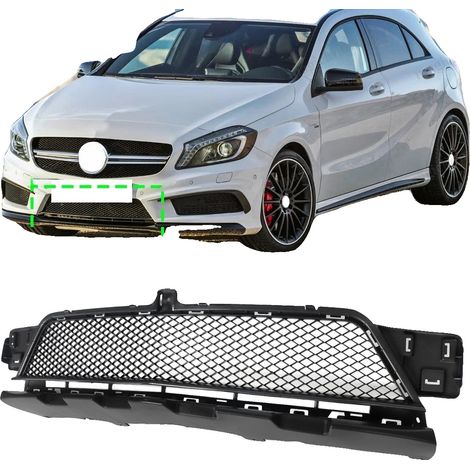 Griglia inferiore del paraurti anteriore, in plastica ABS, lunga 92 cm, larga 26 cm, alta 14,5 cm, con design a nido d'ape. (1/5)