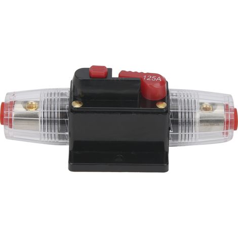 Disjoncteur audio stéréo 12-24 V 125 A avec porte-fusible à réarmement automatique pour voiture et bateau (1/5)