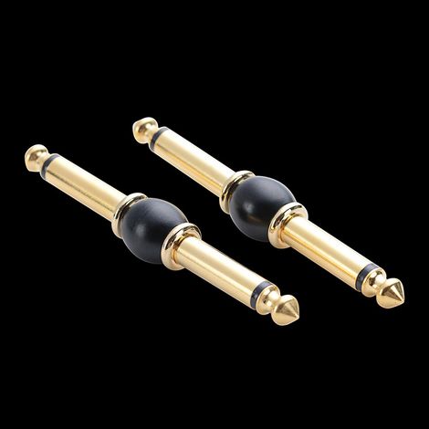 Gitarrenadapter mit Dual-Core-Mono-Audioverstärker, 6,35 mm auf 6,35 mm, vergoldet. (1/5)