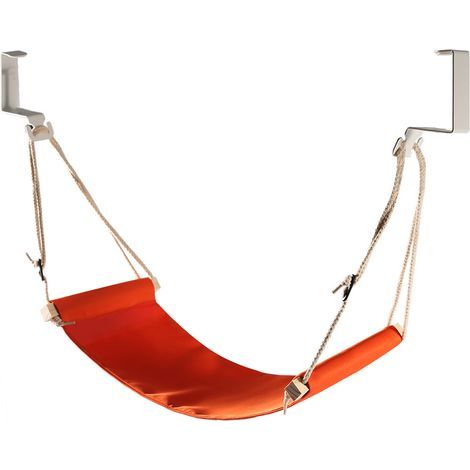 Repose-pieds pliant suspendu pour bureau, sangle ajustable pour avion, hamac de pieds de voyage (1/4)