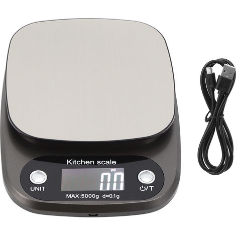 Balance de cuisine numérique LCD 5kg/0.1g, balance multifonction pour aliments, pâtisserie et cuisson (1/5)