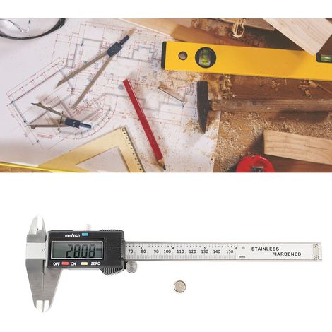 0-150 mm Digitaler elektronischer Messschieber aus Edelstahl (Amazon), Digitaler Messschieber aus Metall (1/5)