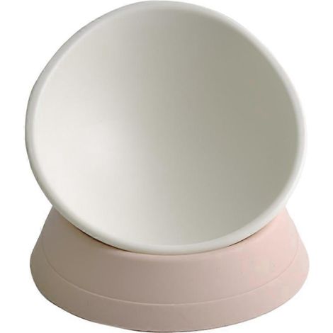Erhöhter, geneigter Katzennapf, Nackenschutz gegen Erbrechen, gesunde Körperhaltung, Anti-Reflux-Napf, ergonomisches Design für Haustiere.