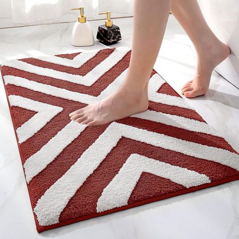 40 X 60 Cm Tapis De Salle De Bain Antidrapant Motif Simple - Curry, Tapis De Salle De Bain Super Doux, Lavable En Machine, Trs Absorbant (1/5)