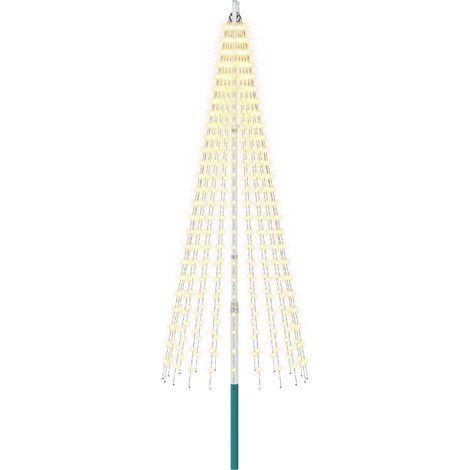 Guirlande lumineuse de sapin de Noël avec piquet et mât 250 cm vidaXL (1/5)